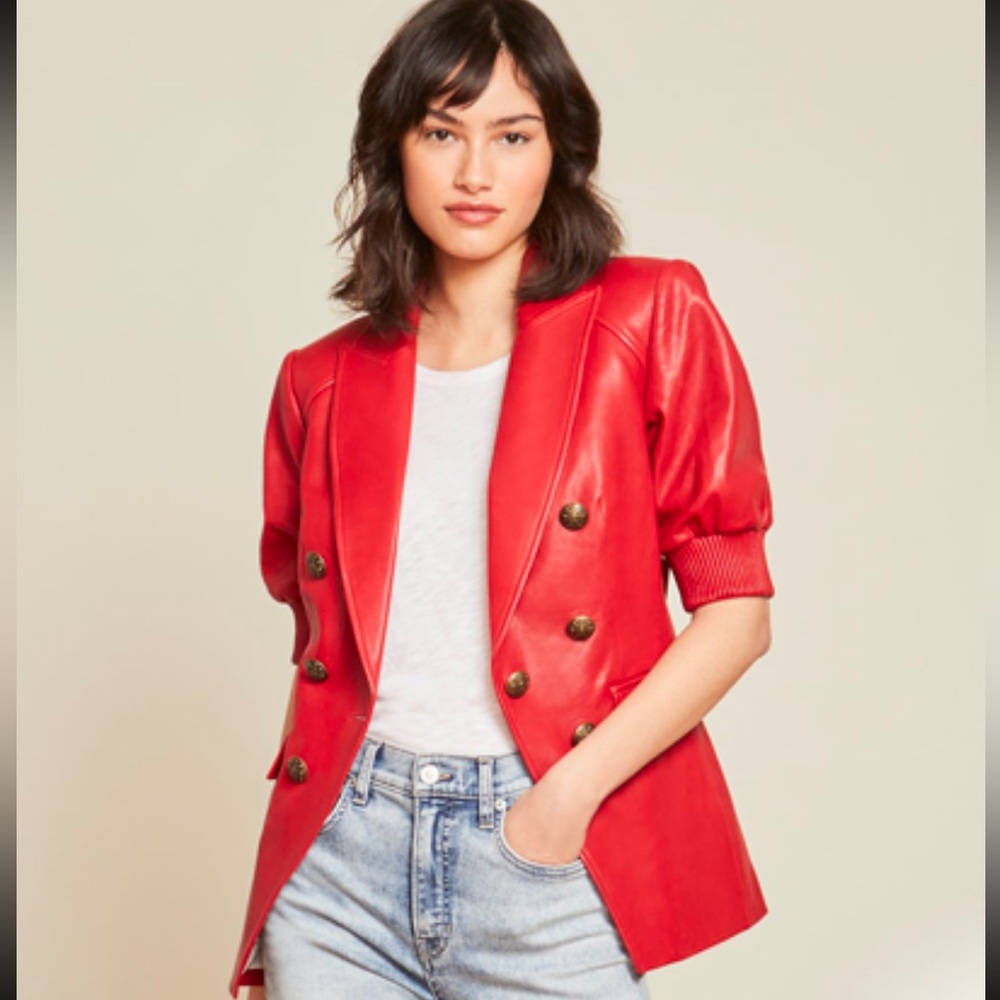 Veronica Beard Edra Dickey Jacket Vintage Red